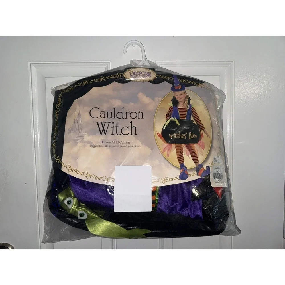 Princess Paradise Cauldron Witch Child Halloween Costume Size Medium 8 Years NEW